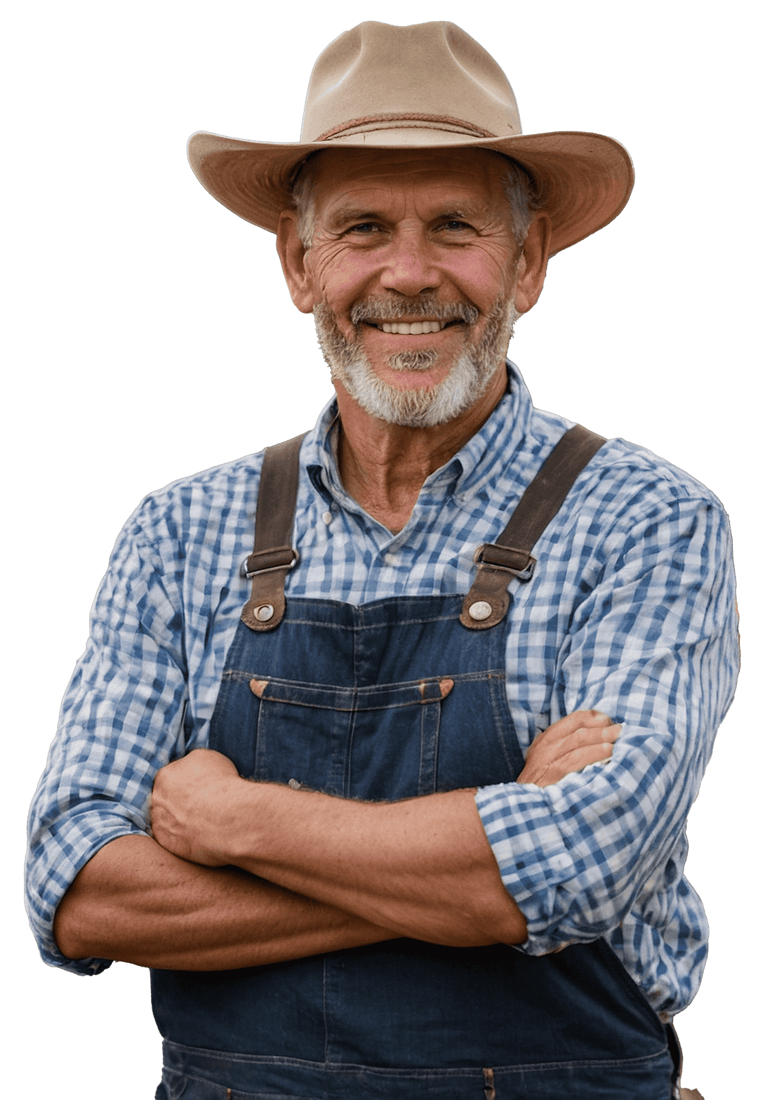man-cowboy-hat-stands-front-corn-field